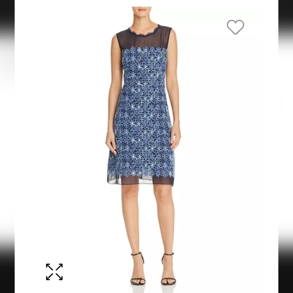 ELIE TAHARI OPHELIA EMBROIDERED DRESS - Picture 1 of 6